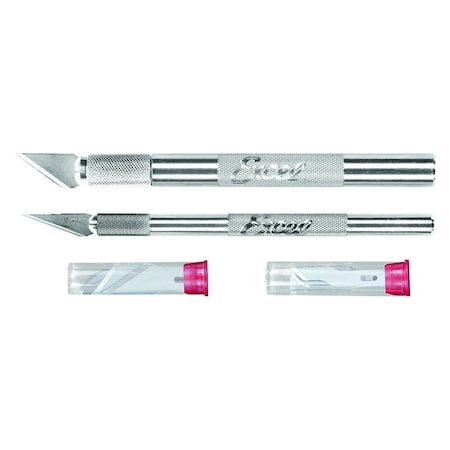 Excel Blades Basic Craft Hobby Knife Set with 2 Knives and 10 Asst. Blades, 12pk. 19062